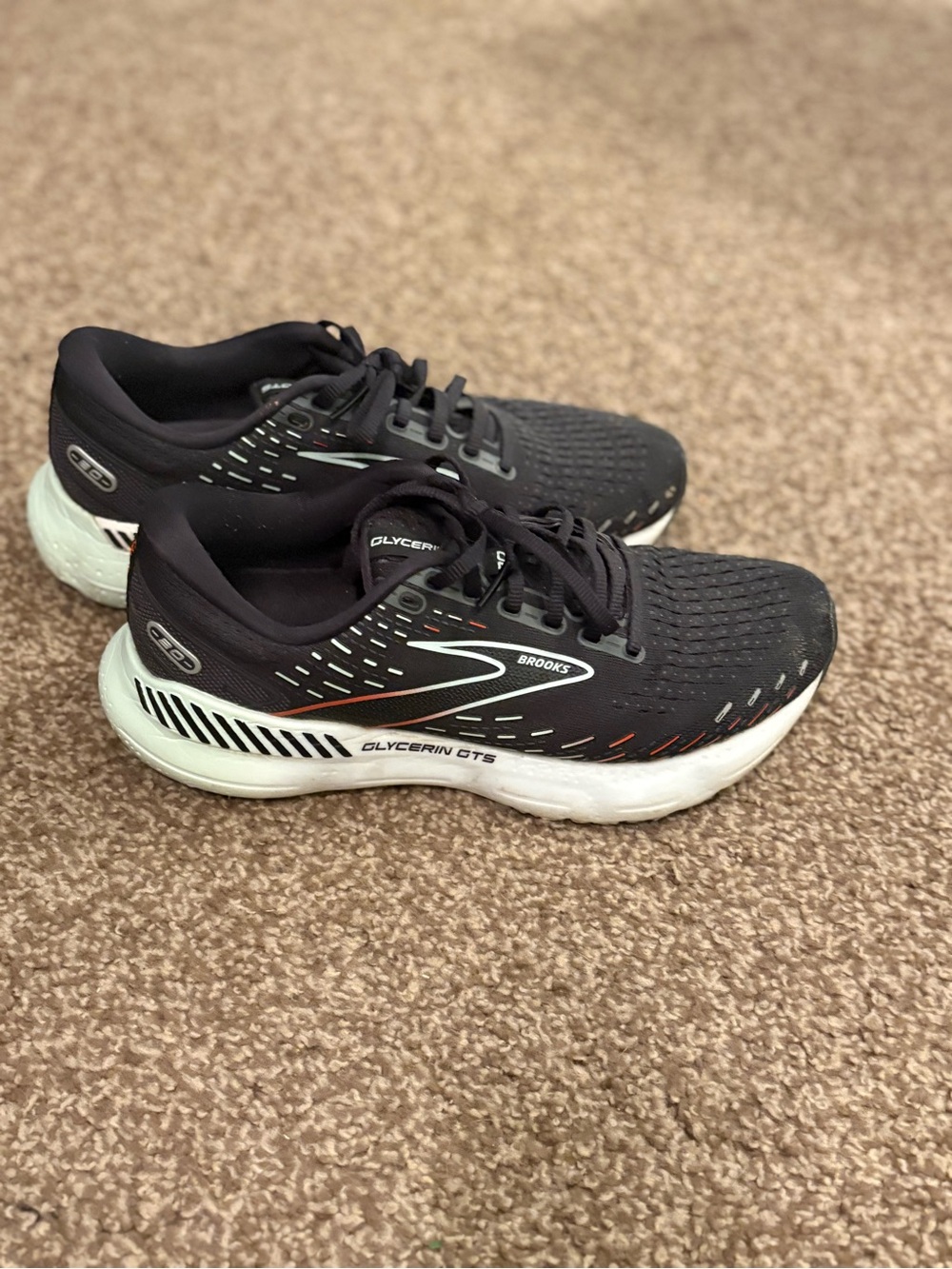 Brooks Black Running Shoe with White Logo